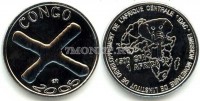 монета Конго 1500 франков КФА (1 африка) 2005 год  