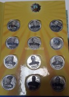 Набор из 12-ти монет 1 рубль 2014 год Кавалеры ордена "ПОБЕДА". Цветная эмаль. Неофициальный выпуск