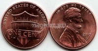 монета США 1 цент 2010 год