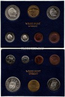 Нидерланды набор монет 1 цент, 5 центов, 10 центов, 25 центов, 1 гульден, 2,5 гульдена  1980 год