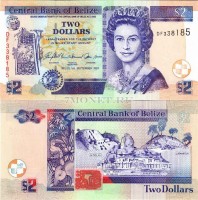 бона Белиз 2 доллара 2003-07 год