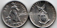 монета Филиппины 10 сентаво 1945 год