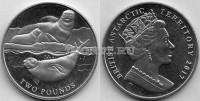 монета Британские антарктические территории 2 фунта 2017 год Тюлени
