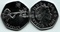 монета Великобритания 50 пенсов 2011 год Летние Олимпийские игры Лондон 2012 - cтрелковый спорт