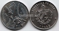 монета Куба 1 песо 1990 год XI Панамериканские игры - бейсбол