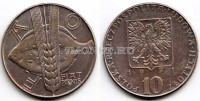 монета Польша 10 злотых 1971 год FAO