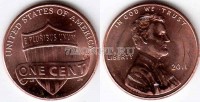 монета США 1 цент 2011 год