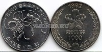 монета Южная Корея 1000 вон 1982 год XXIV летние Олимпийские Игры, Сеул 1988 - Танцоры