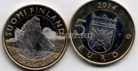 монета Финляндия 5 евро 2014 год Серия: "Животные провинций ". Лисица