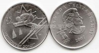 монета Канада 25 центов 2007 год XXI Зимние Олимпийские Игры 2010 года в Ванкувере слалом