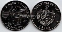 монета Куба 1 песо 1990 год XI Панамериканские игры - волейбол