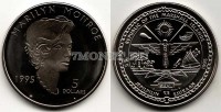 монета Маршалловы острова 5 долларов 1995 год Мерлин Монро