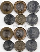 Индия набор из 6-ти монет