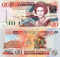 бона Восточные Карибы 20 долларов 2003 год серия А