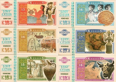 Кносс (Греция) набор из 6-ти бон 2016 год