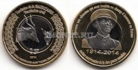 монета Мавритания 1 франк 2014 год