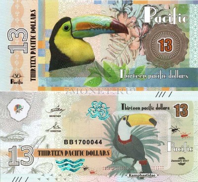 бона Тихий океан 13 долларов 2017 год Тукан