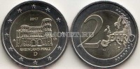 монета Германия 2 евро 2017 год серия «Федеральные земли Германии»: Рейнланд-Пфальц (Порта Нигра, г.Трир)
