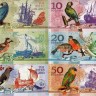 Остров Байерс набор из 6-ти банкнот 2018 год Птицы