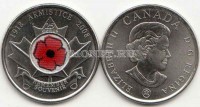 монета Канада 25 центов 2008 год 90-летие с начала чествования Дня Памяти по жертвам войн