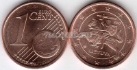 монета Литва 1 евроцент 2017 год