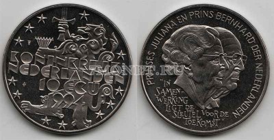 Нидерланды 10 экю 1994 год