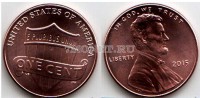 монета США 1 цент 2015 год