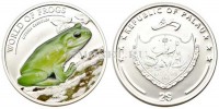 монета Палау 2 доллара 2013 год серия "Лягушки мира" - Обыкновенная квакша, PROOF