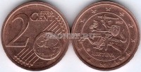 монета Литва 2 евроцента 2017 год
