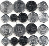 Индия набор из 9-ти монет