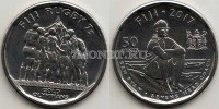 монета Фиджи 50 центов 2017 год Регби