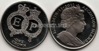 монета Остров Вознесения 1 крона 2011 год