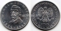 монета Польша 100 злотых 1984 год 110 лет со дня рождения Винценты Витоса