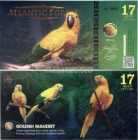 бона Атлантический лес (Южной Америки) 17 долларов 2016 год  Золотой попугай-болтун