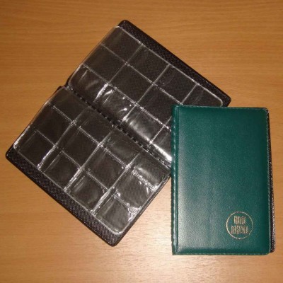 альбом на 72 монеты размер ячейки 33х35 кожезаменитель