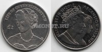 монета Остров Вознесения 1 крона 2012 год жизнь королевы Елизаветы II