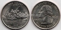 США 25 центов 1999 год Нью-Джерси