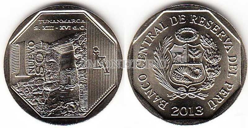 монета Перу 1 новый соль 2013 год Тунанмарка