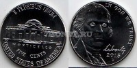 монета США 5 центов 2015D год