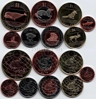 Северный полюс (США) набор из 8-ми монетовидных жетонов 2012 год