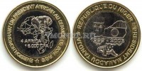 монета Нигер 6000 франков КФА (4 африка) 2003 год Мамаду Танджа