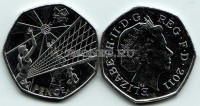 монета Великобритания 50 пенсов 2011 год Летние Олимпийские игры Лондон 2012 - волейбол