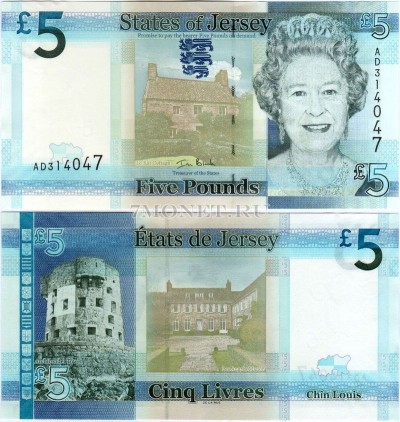 бона Джерси (Великобритания) 5 фунтов 2010 год