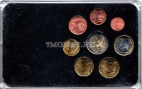 Франция ЕВРО набор из 8-ми монет в пластиковой упаковке, цветной