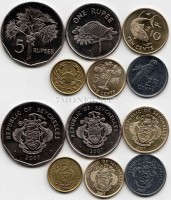 Сейшельские острова (Сейшелы) набор из 6-ти монет