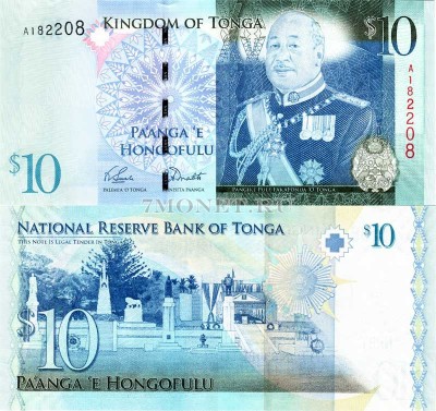 бона Тонга 10 паанга 2008 год