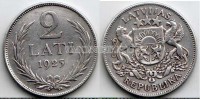 монета Латвия 2 лата 1925 год