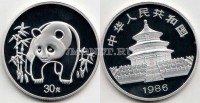 Китай монетовидный жетон 1986 год панда PROOF