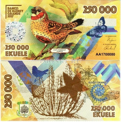 бона Большой Элобей 250 000 экуэле 2017 год Красногорлая амадина