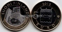 монета Финляндия 5 евро 2015 год Серия "Животные провинций" - «Еж в городской среде»